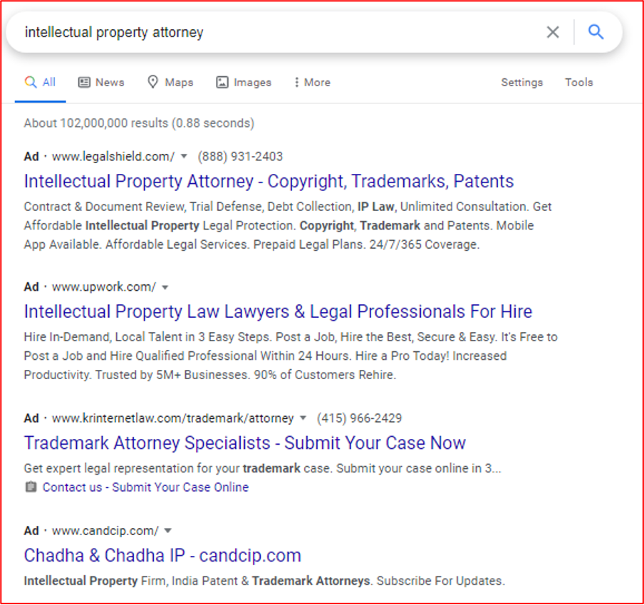 Google Ads For Law Firm